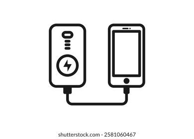 power bank icon that charges cellphone battery