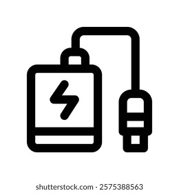 power bank icon. vector line icon for your website, mobile, presentation, and logo design.