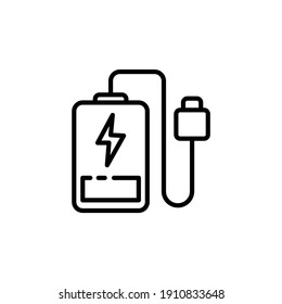 Power Bank icon in vector. Logotype