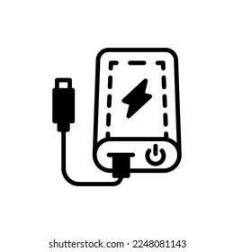 Power Bank icon in vector. Logotype