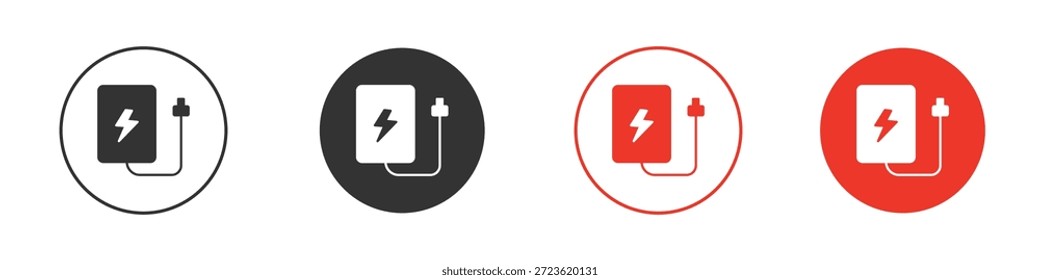 Powerbank-Symbol. Webvektordesign