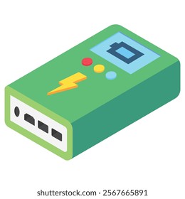 Power Bank isometric 3d, Vector EPS 10 for print, digital UI, UX kit, web, app for business, electronic, smart home, technology