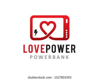 Power bank logo symbol or icon template