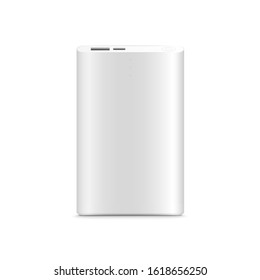 	
Power Bank Mockup Isolated On White Background. Realistic. Vector Illustration