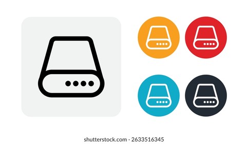 Power bank outline icon illustration isolated vector sign symbol