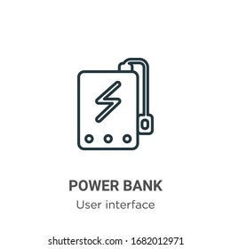 Symbol für die Vektorillustration des Stromabnehmers. Dünne schwarze Stromabnehmersymbol, einfache flache Vektorillustration-Elementgrafik aus bearbeitbarem Benutzerinterface, einzeln auf weißem Hintergrund