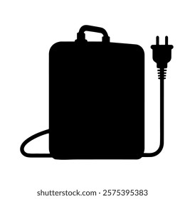 Power bank silhouette vector icon sign symbol illustration design.
