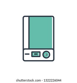 Power bank symbol vector icon