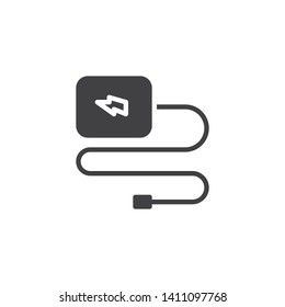 Power bank vector icon. filled flat sign for mobile concept and web design. Battery Phone Charger glyph icon. Symbol, logo illustration. Vector graphics