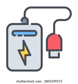 Power Bank Vektorsymbol - Modernes, hochqualitatives Vektorgrafik.