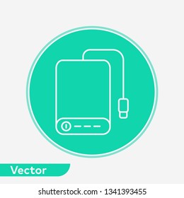Power bank vector icon sign symbol