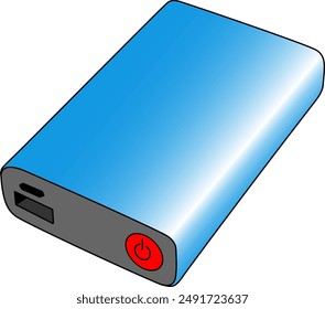 Power Bank Vektorillustration isoliert auf weißem Hintergrund
