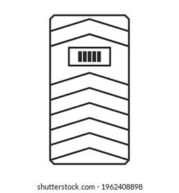 Power bank vector outline icon. Vector illustration power bank on white background. Isolated outline illustration icon of charger.