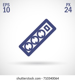 Power bar minimal icon. Surge protector line vector icon for websites and mobile minimalistic flat design.