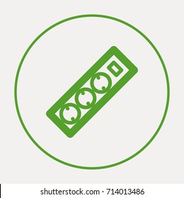 Power bar minimal icon. Surge protector line vector icon for websites and mobile minimalistic flat design.