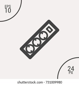 Power bar minimal icon. Surge protector line vector icon for websites and mobile minimalistic flat design.