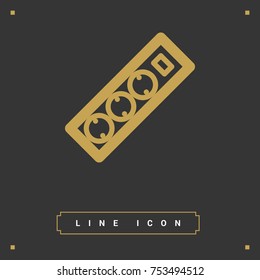 Power bar minimal icon. Surge protector line vector icon for websites and mobile minimalistic flat design.