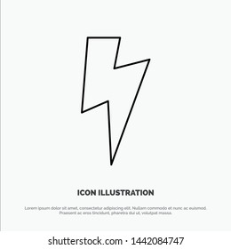 Power, Basic, Ui Line Icon Vector