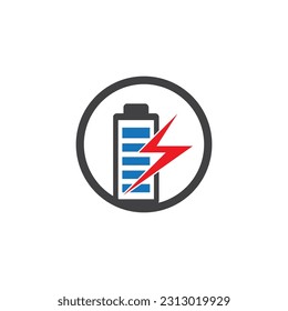 Power Battery Energy Logo Vector Illustration