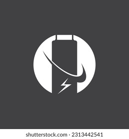 Vektorgrafik des Energieverbrauchs von Netzbatterien