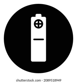 Flat-Symbol für Netzbatterien einzeln auf weißem Hintergrund