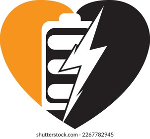 Power Battery Logo Design Template. Battery fast Charge logo design. Battery power and flash lightning bolt logo icon.