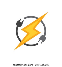 Power Battery Logo icon vector illustration Design Template.Battery Charging vector icon.Battery power and flash lightning bolt logo