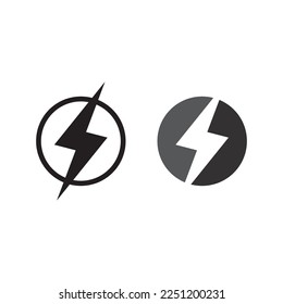 Power Battery Logo icon vector illustration Design Template.Battery Charging vector icon.Battery power and flash lightning bolt logo
