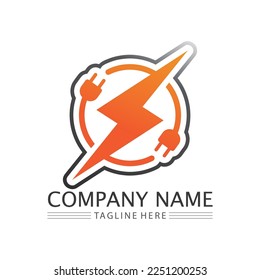 Power Battery Logo icon vector illustration Design Template.Battery Charging vector icon.Battery power and flash lightning bolt logo