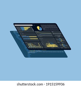 Power Bi Dashboard Design. Data Analytics Report. Information Template. Layers. Code