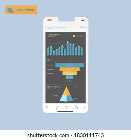 Power bi template. Application mobile. Dashboard 10.0 interactive.EPS10