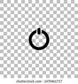 Power. Black flat icon on a transparent background. Pictogram for your project