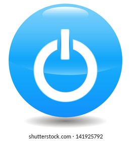Power blue circle logo on a white background