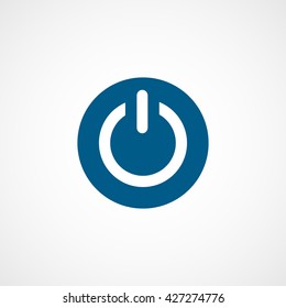 Power Blue Icon On White Background