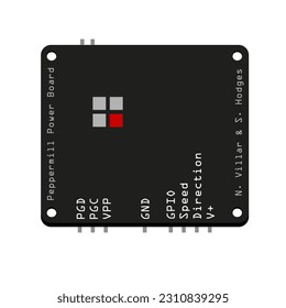 Power Board Vector Illustration: Showcasing the Design and Components of a Power Board for Efficient Power Distribution and Management in Electronics Applications in a Captivating Visual