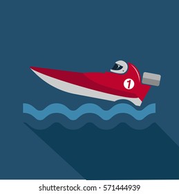 Power Boating sport blue