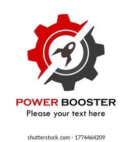 Power booster logo design template illustration. suitable for barnd, industry, factory, travel, technology, etc