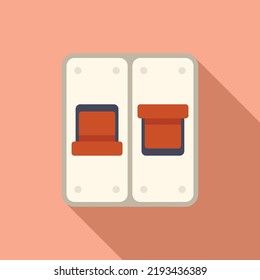 Power Breaker Icon Flat Vector. Fuse Box. Safety Power