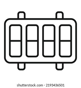 Power Breaker Icon Outline Vector. Fuse Box. Safety Power