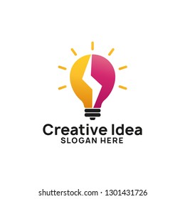 power bulb icon symbol design. creative idea logo designs template