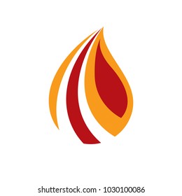 El poder de la quema de fuego, elemento natural de ilustración vectorial para uso en publicidad de gasolina y gas.
