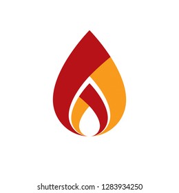 The power of burning flame, fire element abstract vector illustration for use in graphic design.