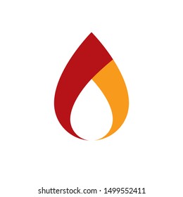 The power of burning flame, fire element abstract vector illustration for use in graphic design.