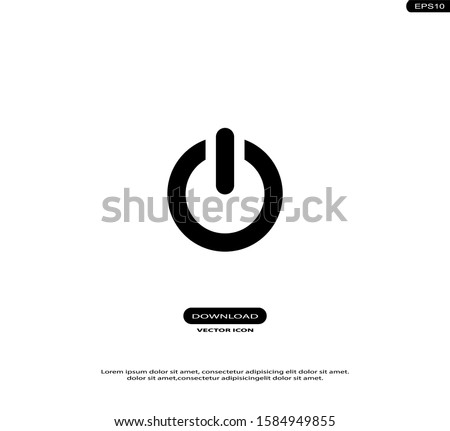 Power Buton Vector Icons in trendy flat style isolated on white background.eps10