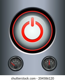 Power button background, vector illustration.