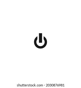 power button black icon isolated white background, for web, app, and presentation 