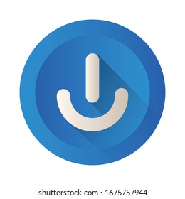 power button block style icon vector illustration design