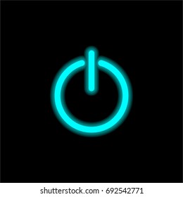 Power Button Blue Glowing Neon Ui Stock Vector Royalty Free 692542771 - neon blue power button roblox