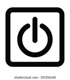 
Power Button Bold Line Icon
