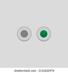 power button colored icon. Element of player buttons for mobile concept and web apps. Detailed power button icon can be used for web and mobile. Premium icon on gray background